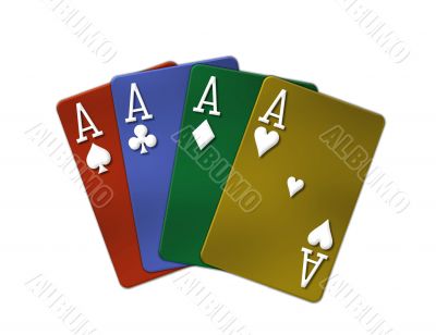 poker playing cards four of a kind