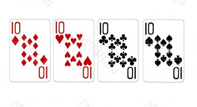 poker playing cards four of a kind