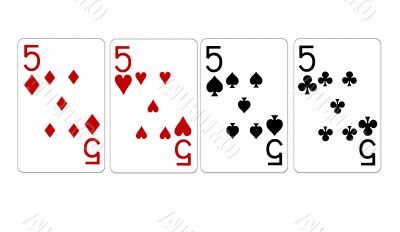 poker playing cards four of a kind