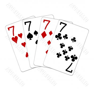 poker playing cards four of a kind