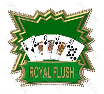 Poker Cards Royal Flush Logo