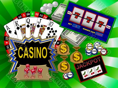 colorful casino symbols