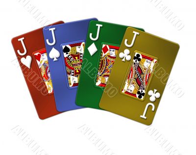 poker playing cards four of a kind