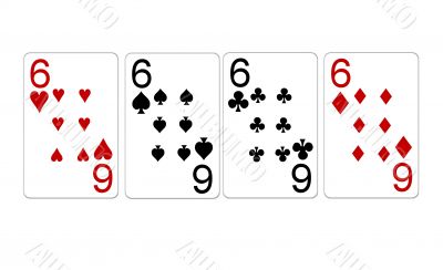 poker playing cards four of a kind