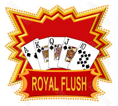 Poker Cards Royal Flush Logo