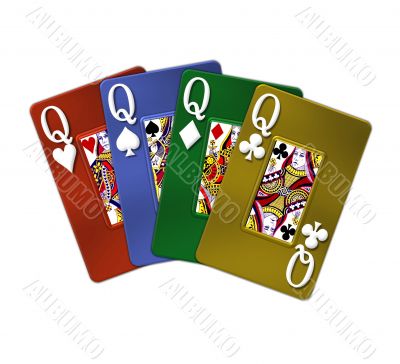 poker playing cards four of a kind