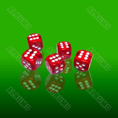 gambling with red dice