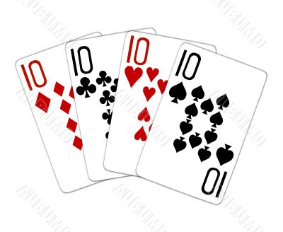 poker playing cards four of a kind