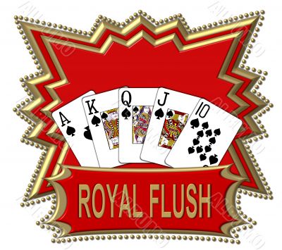 Poker Cards Royal Flush Logo
