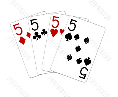 poker playing cards four of a kind