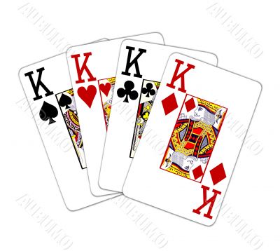 poker playing cards four of a kind