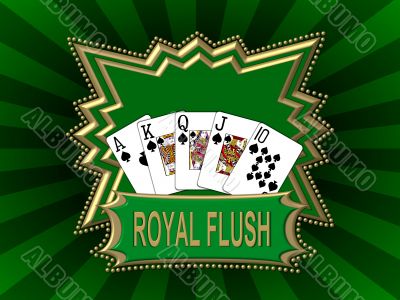 Poker Cards Royal Flush Logo