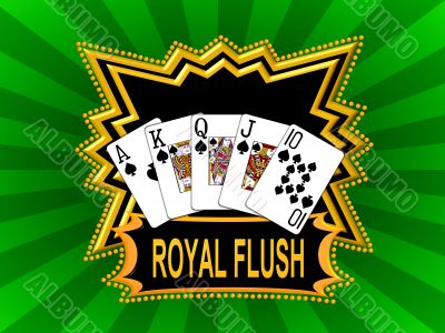 Poker Cards Royal Flush Logo