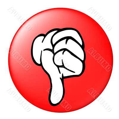 thumb down button red