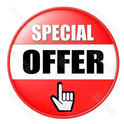 isolated special offer button