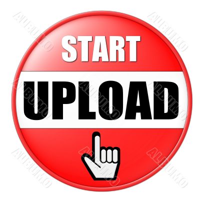 isolated start upload button