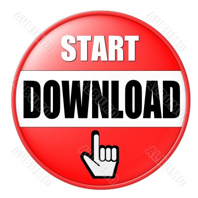 isolated start download button
