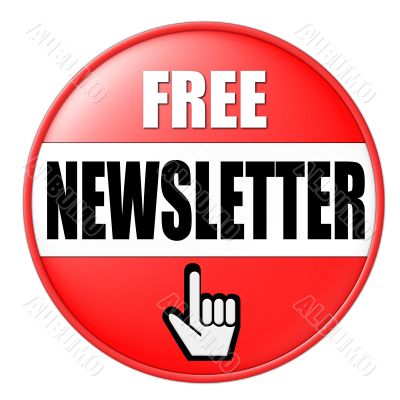 isolated free newsletter button