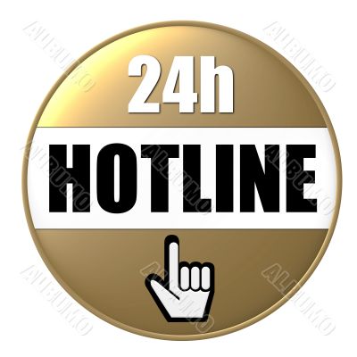 isolated 24h hotline button