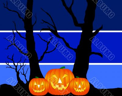 Background with Halloween Pumpkin