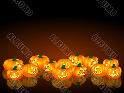 Halloween Background with Pumpkin