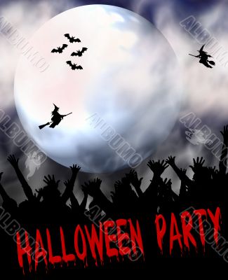 Halloween Party Placard