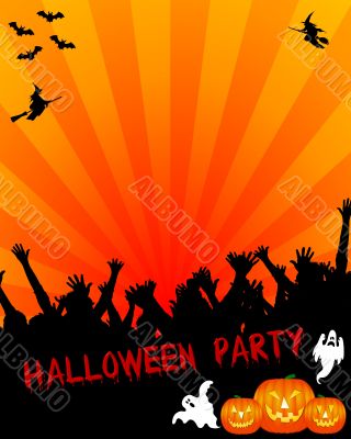 Halloween Party Placard