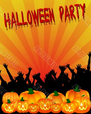 Halloween Party Placard