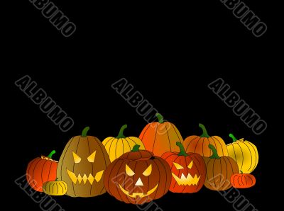 Background with Halloween Pumpkin