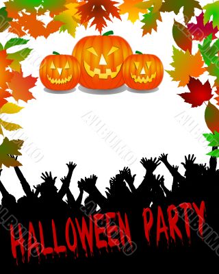 Halloween Party Placard