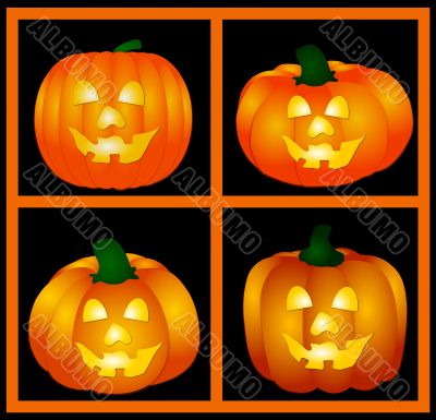 Background with Halloween Pumpkin