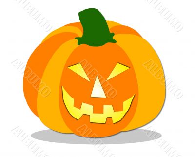 Halloween Pumpkins isolated on white background