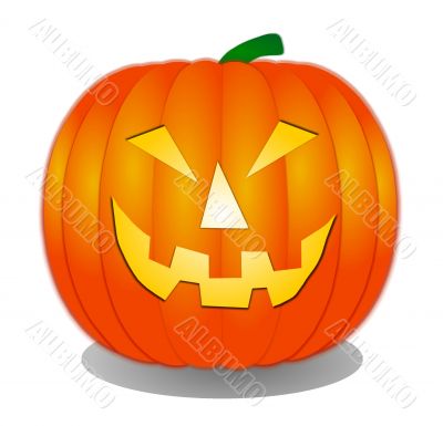 Halloween Pumpkins isolated on white background
