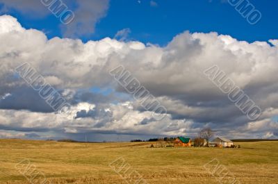 house in field