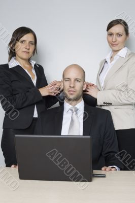 A business team