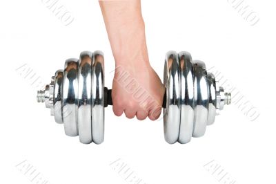 Steel dumbbell