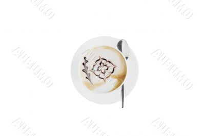 Cup of Cappuccino isolated on white