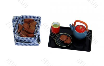 Tea and biscuts for snack