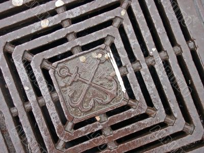 Coat of arms on the grate Coat of arms on the grate