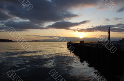 Pier at sunset