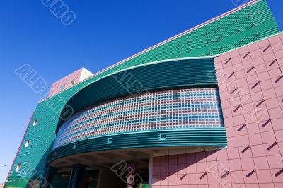 Exterior of modern shopping centre