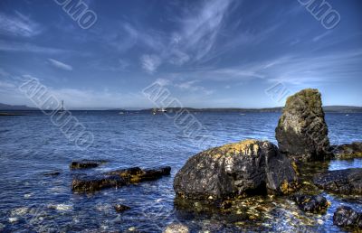 Skye island sea landscape