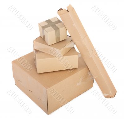 group of cardboard boxes