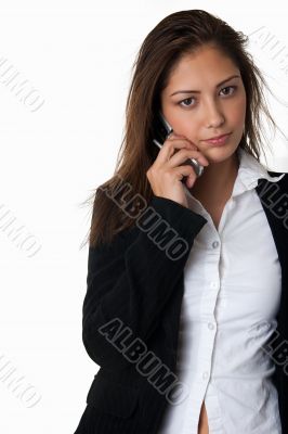 Young woman on the phone Young woman on the phone