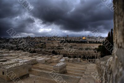 Jerusalem temple mount panorama