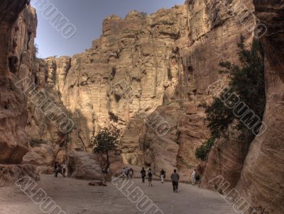 Petra ruins and mountains in Jordan