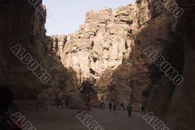 Petra ruins and mountains in Jordan