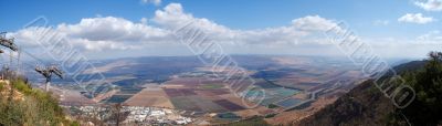 Golan heights rural landscape panorama