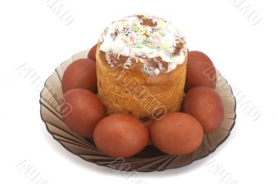 Easter sweets in plate Easter sweets in plate