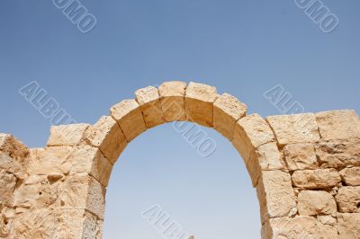 Ruins of ancient stone arch